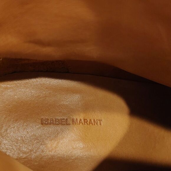 Isabel Marant Silver Metallic Dicker  Leather Ankle Boots - Picture 6 of 10